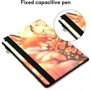 Coque Pour Lenovo Idea Tab Pro 12,7 Pouces 2025 Tb-373fu Tb-375fc Impression Graphique Housse En Tablette Cuir Pu Protection Pour Lenovo Idea Tab Pro 2025 Renard En Fleur - Neuf