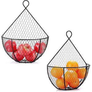 Panier Suspendu &Agrave; Fruits Et L&eacute;gumes Lot De 2 - Neuf