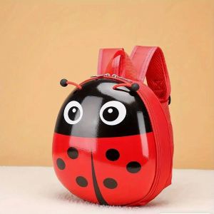 Sac à Dos Coccinelle Enfant – Coque Rigide, Léger & Bretelles Réglables Nylon - Neuf