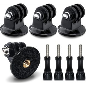 Adaptateur De Tr&eacute;pied Gopro Adaptateur 4Pcs Avec Vis Molet&eacute;e Pour Gopro Hero 5 Hero 5 Session Hero 4 Hero 3+ Hero 3 Hero 2 Hero 1 Et Cam&eacute;ras De Sjcam Et Xiaoyi[Z4128] - Neuf