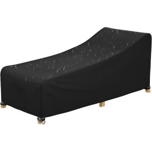 Ulteronixshop-Housse De Protection Pour Chaise Longue De Jardin - Imperm&eacute;able - Tissu Oxford 420d R&eacute;sistant Aux Intemp&eacute;ries Et Aux Uv - 200 L X 75 L X 40 H X 70 Cm - Noir - Neuf