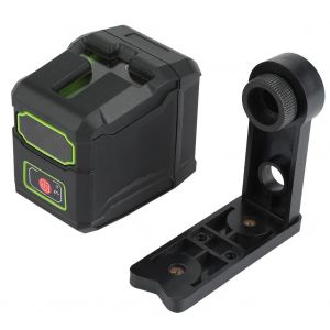 Niveau laser AK-011G/R a 2 lignes, haute precision, etanche IP54 (lumiere verte) - Neuf