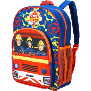 CHECARZHN--NO1-Sam Le Pompier Sac À Dos Pour Enfants Premium Sac À Dos D'École Sac À Dos De Voyage Avec Poche Latérale En Maille Et Poche Avant Zippée, Multicolore, 36,7 X 26 X 13 Cm (H X L X P) - Neuf