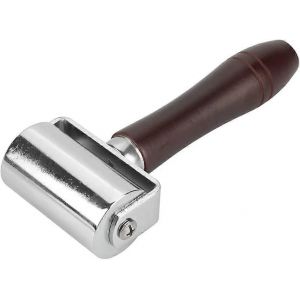 Rouleau Presseur En Cuir De 60 Mm Rouleau De Bord En Cuir Solide En Acier &Agrave; Haute Teneur En Carbone Avec Poign&eacute;e En Bois,Outil De Laminage De Colle - Neuf