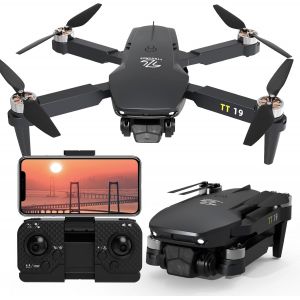 Checarzhn--No1-Tt19 Drone Avec Caméra 1080p Hd, Fpv Mini Drones Foldable Rc Quadcopter Brushless Motor Drone With Camera For Débutants-Ttroards - Neuf