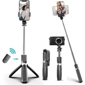 Lbgwp60-Perche Selfie Bluetooth, Trépied Mini Selfie Stick Extensible Avec Télécommande, Perche Selfie Trépied Pour Smartphone(4-6.2 Zoll) S10 S10+ S9 S8 Etc. Et Appareil Photo Numériques(Noir) - Neuf