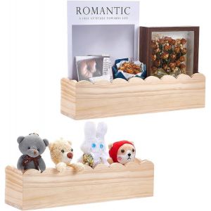 Étagère À Livres Festonnée En Bois Pour Jouets Rangement Décoration Étagère Pour Chambre D'enfant Étagères Flottantes En Bois Présentoirs Pour Salon Chambre D'enfant Décoration Murale - Neuf