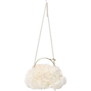 Pochettes &agrave; fleurs beiges pour femmes, sacs de soir&eacute;e en satin &agrave; fleurs, sacs &agrave; main de bal de fin d'ann&eacute;e - Neuf