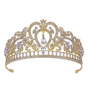 Couronne De Mari¿¿E, Tiare, Couronne En Cristal Blanc, Bijoux De Mari¿¿E, Couronne De Princesse - Neuf