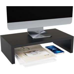 Support de Moniteur, Support pour &eacute;cran d'ordinateur &agrave; 1 niveaux, Support pour ordinateur portable, Support d'ordinateur avec &eacute;tag&egrave;re de rangement, Noir - Neuf