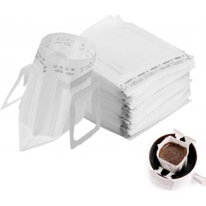 Cmws-Lot De 100 Filtres &Agrave; Caf&eacute; Pour Camping, Goutte-&Agrave;-Goutte Avec Oreille Suspendue, Sacs Filtrants &Agrave; Th&eacute; &Agrave; Caf&eacute;, Filtres En Papier Portables Pour La Plupart Des Tasses, Voyages, Camping, Maison - Neuf
