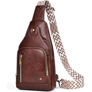 RFCBC-Sac à bandoulière pour homme pour femme, sac à bandoulière, sac à bandoulière pour homme, petit imperméable, souple, multi-poches, épaule, poitrine, sac à bandoulière vintage - Neuf