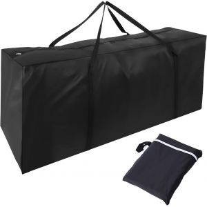 Grand Coussin Sac De Rangement 122 * 39 * 55 Cm,210d Oxford Tissu Couette Sac De Rangement Avec Poignée,Sac De Rangement Zippé Pour Drap Oreiller Jardin Coussin Arbre De Noël (Noir) - Neuf