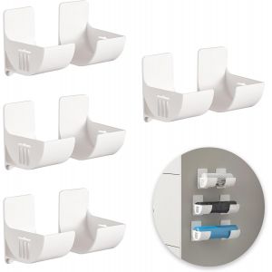 4 Paires Film Alimentaire Support Rangement Porte Support Mural Pour Sac Poubelle Distributeur De Sac Poubelle Mural Distributeur De Sac Poubelle Autocollant &Eacute;tanche Pour Cuisine,Salle De Bain,Salon - Neuf