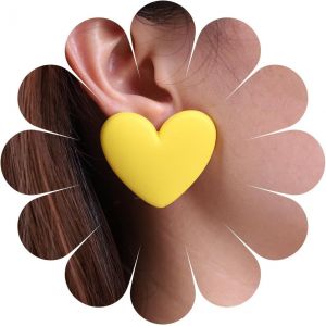 Boucles D'oreilles Coeur Rouge En Acrylique Boucles D'oreilles Pendantes Coeur Rouge En Résine Boucles D'oreilles Coeur En Acrylique Boucles D'oreilles Coeur Couleur Bonbon Bijoux.[X1826] - Neuf