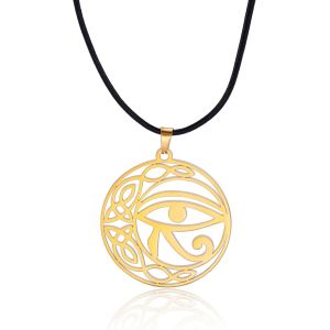 Kal-Collier N?ud Trinité Celtique Collier N?ud Celtique Pendentif Croissant De Lune Ancienne Irlandaise Triangle Celtique Amulette De Protection En Acier Inoxydable Pour Hommes Et Femmes - Neuf