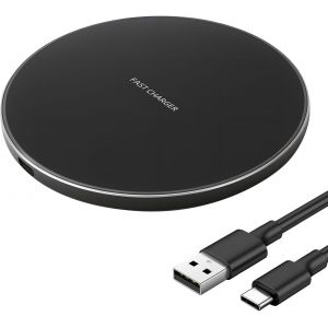 TRAHOO-Chargeur sans Fil 20W Station de Charge Inductive Chargeur Rapide sans Fil Qi Chargeur &agrave; Induction pour iPhone 16/15/14/13/12/11 Pro/XS/X AirPods 4/3/2 Samsung Galaxy S24/23/22/21 LG OnePlus P - Neuf