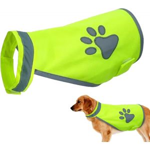 Jgd-Gilet De S&eacute;curit&eacute; R&eacute;fl&eacute;chissant Pour Chien,Veste Haute Visibilit&eacute; Avec Bandes R&eacute;fl&eacute;chissantes,Pour Promenades Nocturnes Prot&eacute;ger Votre Animal De Compagnie Et Des Accidents De Chasse.(Taille M) - Neuf