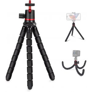LORANKA-Trepied Smartphone Trepied Appareil Photo Mini Tr&eacute;pied Flexible Rotatif &agrave; 360&deg; Tr&eacute;pied T&eacute;l&eacute;phone Portable Compatible avec Smartphones DSLR Gopro Cam&eacute;ra - Neuf