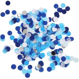 Confetti Bleu Argent&iquest;&iquest; M&iquest;&iquest;tallique Ronds, 50g, Mariage, Anniversaire, Halloween, Plastique, Papier - Neuf