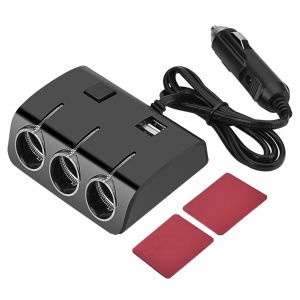 adaptateur secteur allume-cigare 3 voies pour voiture, chargeur double USB - Neuf