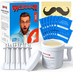 Kit d'&eacute;pilation du nez pour homme, cire hypoallerg&eacute;nique de 120 g, 30 applicateurs, kit d'&eacute;pilation &agrave; la cire pour nez et oreilles pour femme, kit d'&eacute;pilation hygi&eacute;nique et facile pour les - Neuf