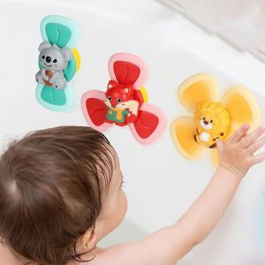 3pcs / Set Spinning Top Cartoon Animal Hand-Eye Coordination Safe Suction Cup Spinning Top Toy Pour Verre - Neuf