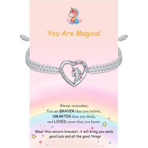 Eryi-Bracelet Cordon Filigrane Argent 925 Infini Amour Coeur Arbre De Vie Bracelet Pour Fille Femme Ado Réglable, Anniversaire Journée Enfants Bijoux - Neuf