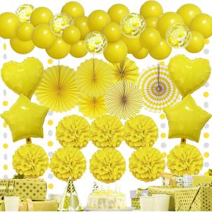 AYUHR-Guirlande de ballons à pompons roses u2013 Fournitures de fête pour femmes, filles, fêtes prénatales, enterrement de vie de jeune fille, mariage, décorations de remise de diplôme - Neuf