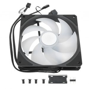 Ventilateur de boitier 140 aRGB air, coque en plastique, ventilateur de refroidissement PWM 4 broches 14 cm pour ordinateur Spiral ? 140/aRGB - Neuf