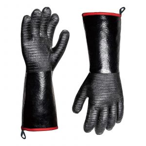R&eacute;sistant &agrave; la chaleur pour BARBECUE Gants 932F Hommes d'Huile-R&eacute;sistant en N&eacute;opr&egrave;ne &agrave; Rev&ecirc;tement Imperm&eacute;able &agrave; l'eau de 14 Pouces Noir Pour Friteuse Cuisson - Neuf