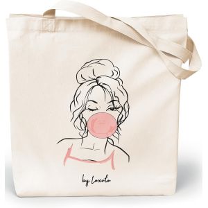 TZF-Tote Bag Femme - Sac Cabas Femme Original - Tote Bag Coton 100% Grand 35 x 42 x 8 cm - Sac Fourre Tout en Toile - Neuf