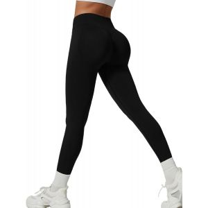 Jexnovashop-Legging Sport Femme Taille Haute Sans Couture Butt Lift Anti Cellulite Push-Up Contr&ocirc;le Du Ventre Opaque Doux Respirant Yoga Fitness Pantalon Sport Gym Running Exercice Entra&icirc;nement - Neuf
