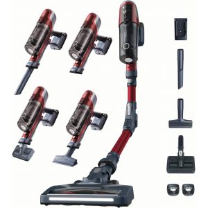 NouvelHorizonstore-X-Pert 6.60 Smart Aspirateur Balai sans fil, Tube Flex, Id&eacute;al pour les Poils D'animaux, L&eacute;ger, Puissance 100W, Autonomie 45min, LED RH6471WO, Noir/Rouge - Neuf