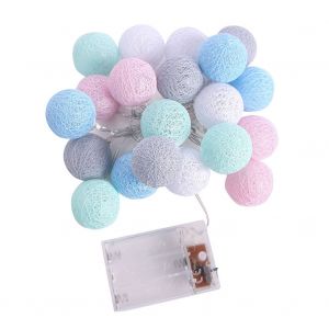 Hjlian Guirlande Lumineuse A 20 Led Avec Boules Lumineuses, Ideale Pour Noel, Un Anniversaire Ou Une Decoration D'interieur - Neuf