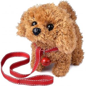 Jouet interactif en peluche pour chien, animal de compagnie électronique interactif qui marche, aboie, remue la queue et s'étire. - Neuf