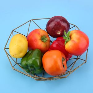 Hjlian Panier De Rangement En Metal Exquis Pour Fruits Et Collations (Petit Format A Dix Coins) - Neuf