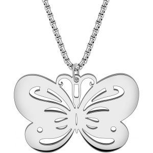 Kal-Collier Papillon Mignon En Acier Inoxydable Plaqué Or 18k Pour Femmes Filles Pendentif Insecte Bijoux Minimalistes Pour Cadeaux - Neuf
