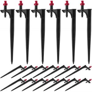 Lot de 40 &eacute;metteurs D'irrigation de Jardinage, Goutteurs D'irrigation Professionnels, Kit D'irrigation Goutte &agrave; Goutte, Goutteur D'irrigation en Plastique ABS avec(360 degr&eacute;s avec tige d'insertion) - Neuf