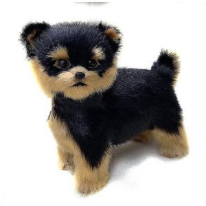 Jouet De Simulation Yorkie R&eacute;aliste - Compagnon De Chiot En Peluche R&eacute;aliste Pour Enfants Et D&eacute;coration Int&eacute;rieure, 22 Cm De Haut, Doux Et C&acirc;lin - Neuf