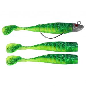 Lot De 3 Leurres Souples Artificiels Pour La Peche Cotiere Et En Bateau (Cyan) - Neuf