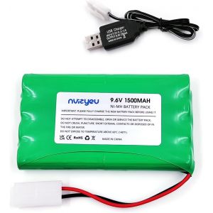 KAL-9.6V Batterie 1500Mah Rechargeable Aa Nimh Batterie Pour Rc Tank Et Rc Bateau Jouets Électriques Avec Câble De Charge (Prise 9.6V Ket) - Neuf