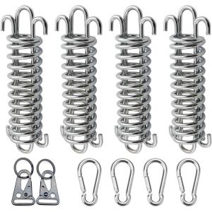 Eryi-Ressort En Acier Pour Auvent Boucles À Ressort Pour Tente 4 Pièces Ressorts De Tension Pour Tente De Camping Voile D'ombrage Auvent Pour Le Camping En Plein Air Randonnée Voyage Pique Nique - Neuf