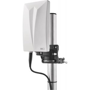 Antenne Active Universelle pour int&eacute;rieur et ext&eacute;rieur (0-80 km) DVB-T2, Dab, FM, Full HD, avec Filtre de Verrouillage LTE int&eacute;gr&eacute;, Filtre 4G, 5G et amplificateur - Neuf