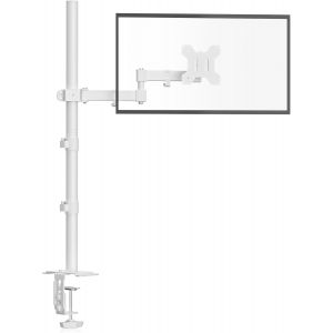 Support D'&Eacute;cran R&eacute;glable De 80Cm&iquest;Bras Ergonomique Pour &Eacute;cran 13-32 Pouces&iquest;Montage Bureau Assis-Debout&iquest;Rotation 360&deg; & Pivot 90&deg;&iquest;Norme Vesa 75/100Mm&iquest;Gain De Place&iquest;Capacit&eacute; 10Kg&iquest;Blanc Md7821W - Neuf
