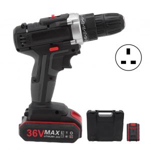 HJLIAN Perceuse sans fil, conception sans fil, 1450 tr/min, 2 vitesses variables, poignee ergonomique, perceuse electrique pour mur, metal, 100 a 240 V, prise britannique 100 a 240 V - Neuf