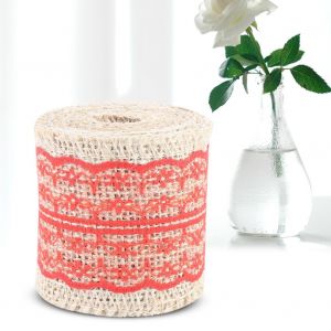 Hjlian Lot De 12 Decorations De Noel, Halloween, Mariage, Centre De Table, Corde De Chanvre Vintage, Diy, Rouge Fonce - Neuf