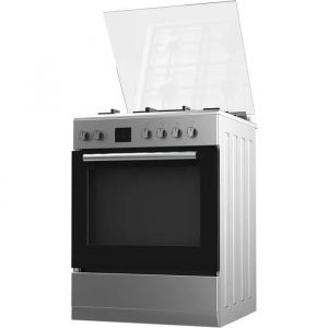 Taurus CIGE4FIXMF - Cuisine mixte independante, inox, cuisson gazfour electrique, gaz butanegaz naturel, 4 feux, four 60L, minuter - Neuf
