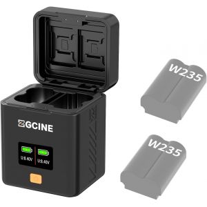 Zgcine Ps-W235 Dual Usb-C Charger Case Box With Pd Fast Charging For Fujifilm Np-W235 Battery, For Fujifilm Gfx100Rf, Xt5, Xt4, Vg-Xt4, Xs20, Gfx50S Ii, Gfx100S, Xh2, Xh2S & More, Not Built-[Z1087] - Neuf