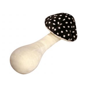 Coussin de corps en peluche champignon 100 cm, noir, long et rembourr&eacute; - Neuf